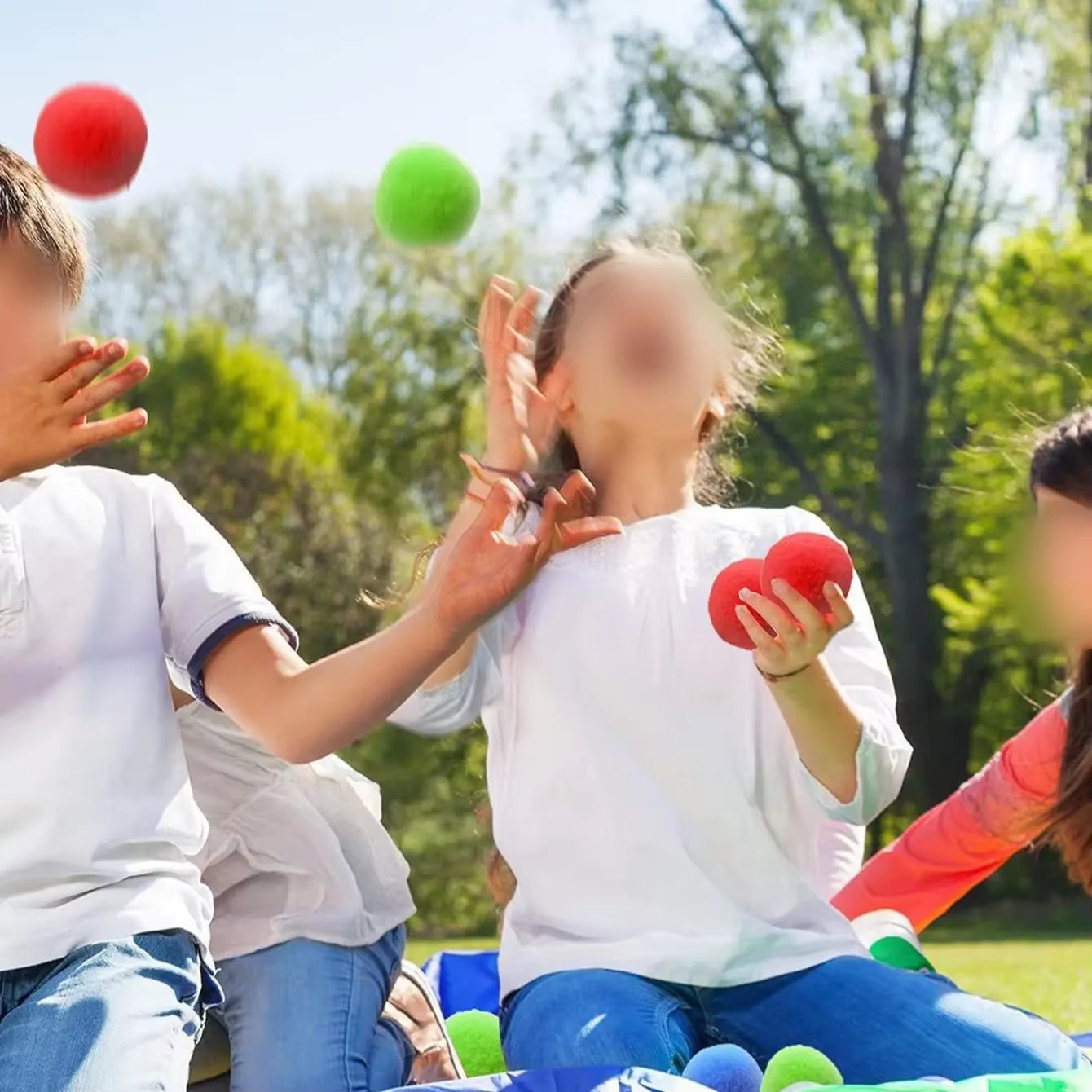15PCS Reusable Sponge Water Balls Colorful Adult Kids Sponge Water Bomb Splash Balloons Swimming Pool Summer Water Toy Games