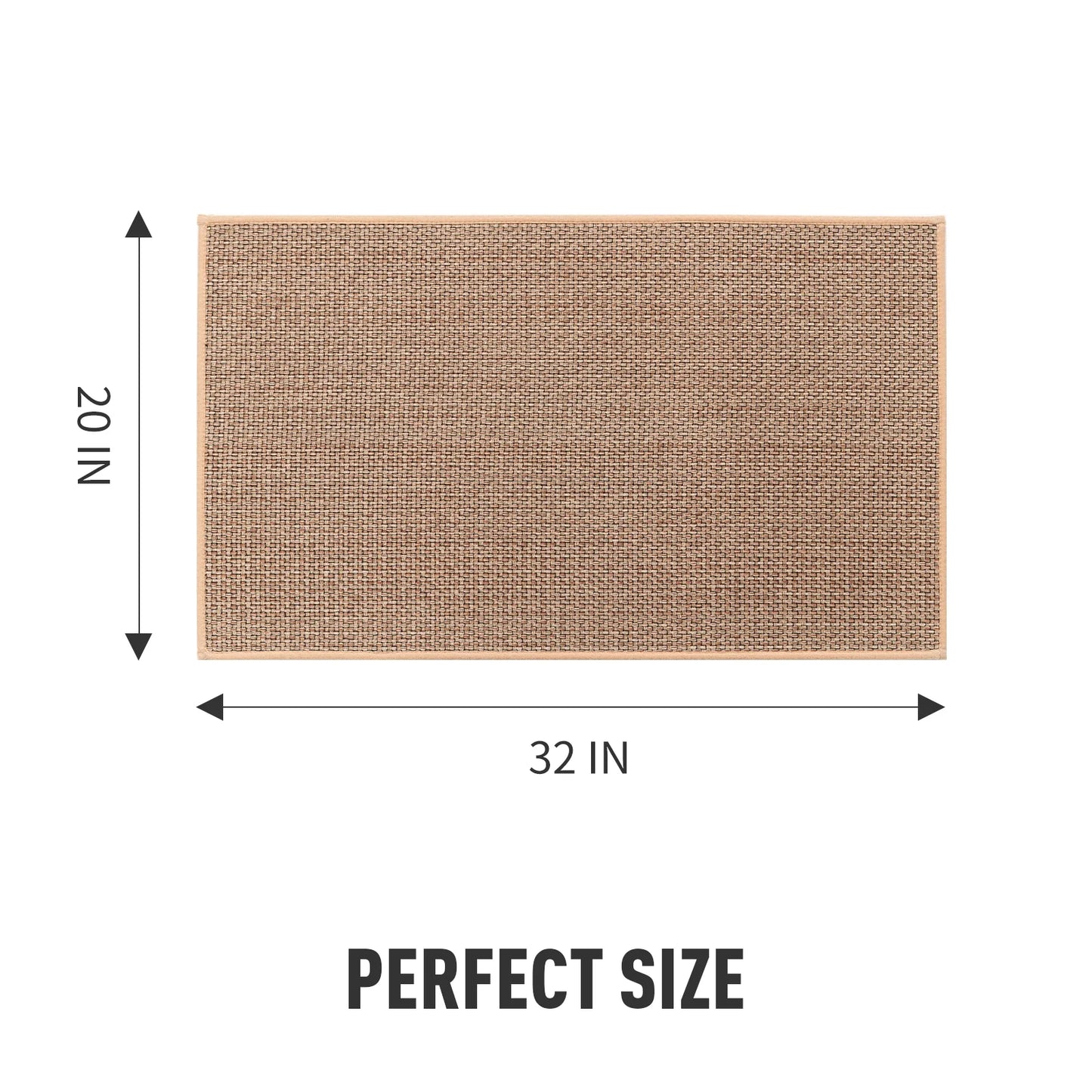 Kitchen Mat Washable Kitchen Rugs and Mats Non Skid Absorbent Runner Rugs for Kitchen Front of Sink Kitchen Floor Mats 20"X32" Beige Kitchen Mats or Rugs