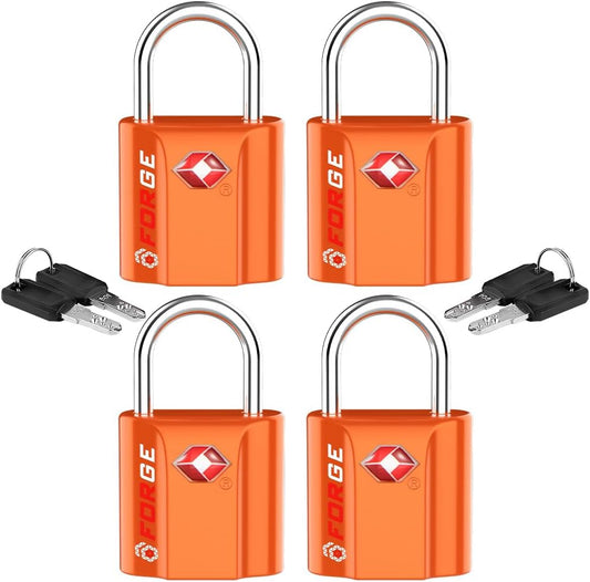 TSA Approved Luggage Locks, Ultra-Secure Dimple Key Travel Locks with Zinc Alloy Body
