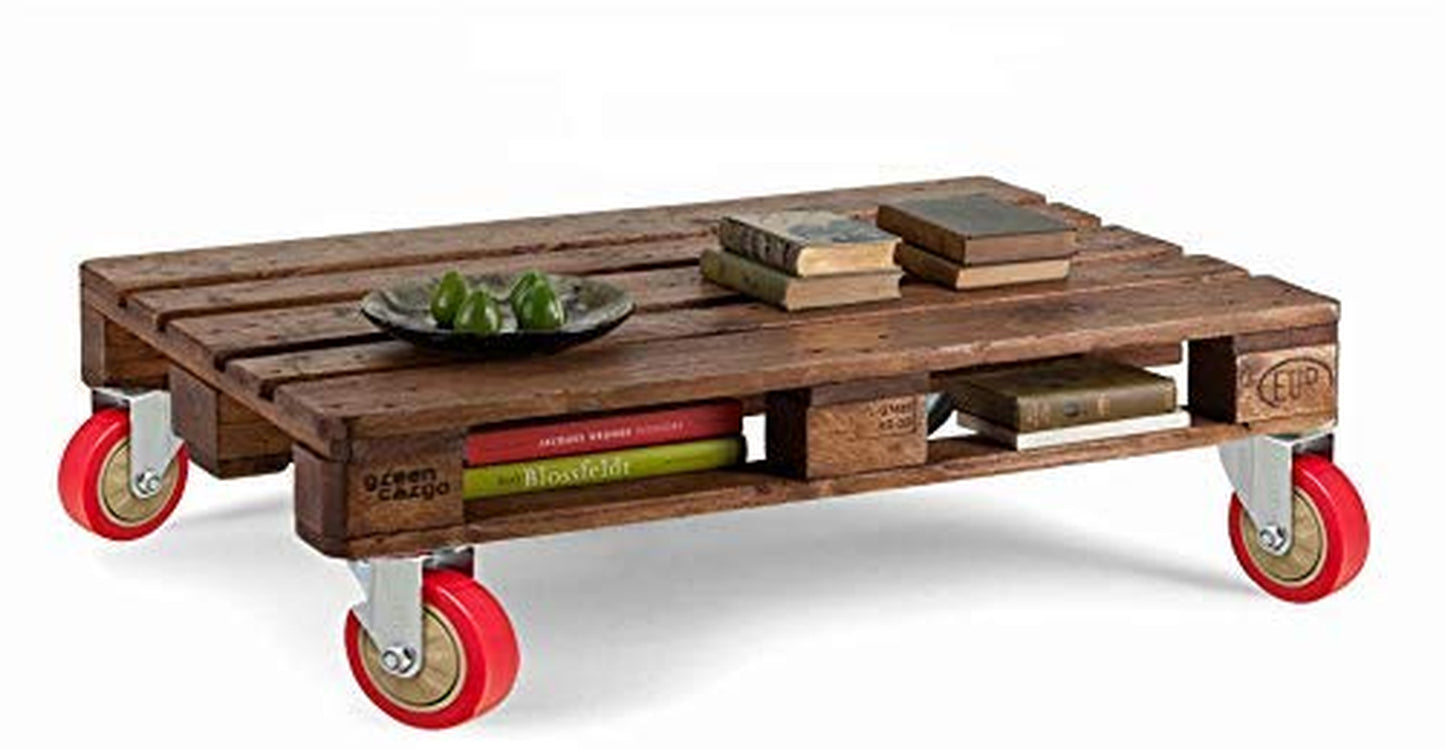 4" Heavy Duty Caster Wheels without Brakes + Screws - up to 1320Lbs - Set of 4 No Floor Marks Silent Castor for Furniture - Rubbered Trolley or Pallet Swivel Wheels - Silver Casters