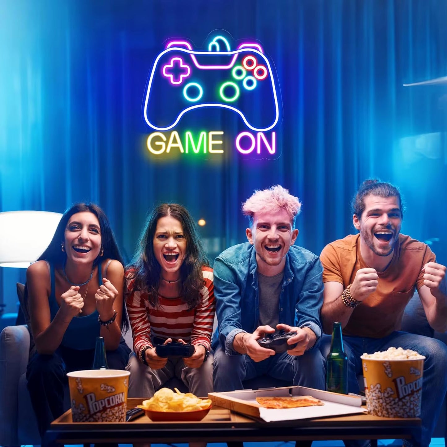 Gamer Neon Sign for Game on Neon LED Sign for Gamer Wall Decor Gaming Neon Light Sign for Teen Bedroom Gamer Gifts for Boys