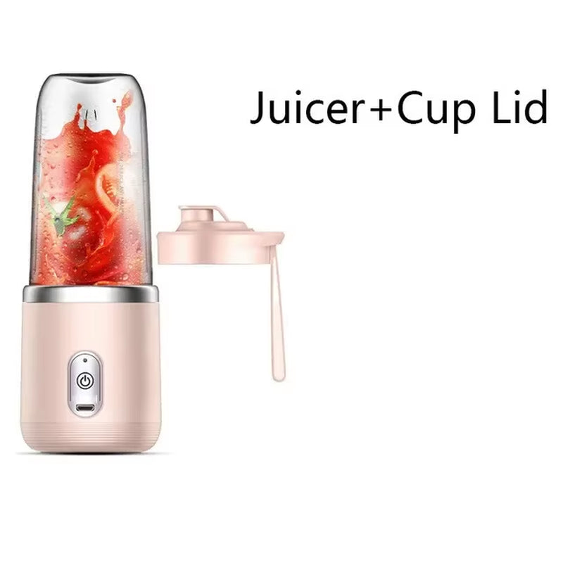 Juicing Cup USB Portable Small Electric Juicer Stainless Steel Blade Cup Juicer Fruit Automatic Smoothie Blender Kitchen Tools