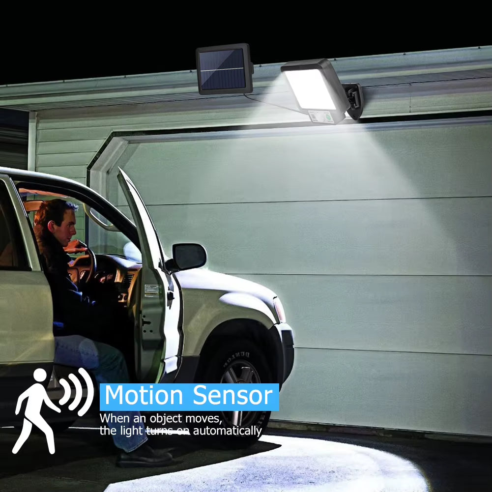 56 LED Solar Light Split Wall Lamp 3 Modes with Remote Control Waterproof Motion Sensor Outdoor Street Wall Security Solar Light