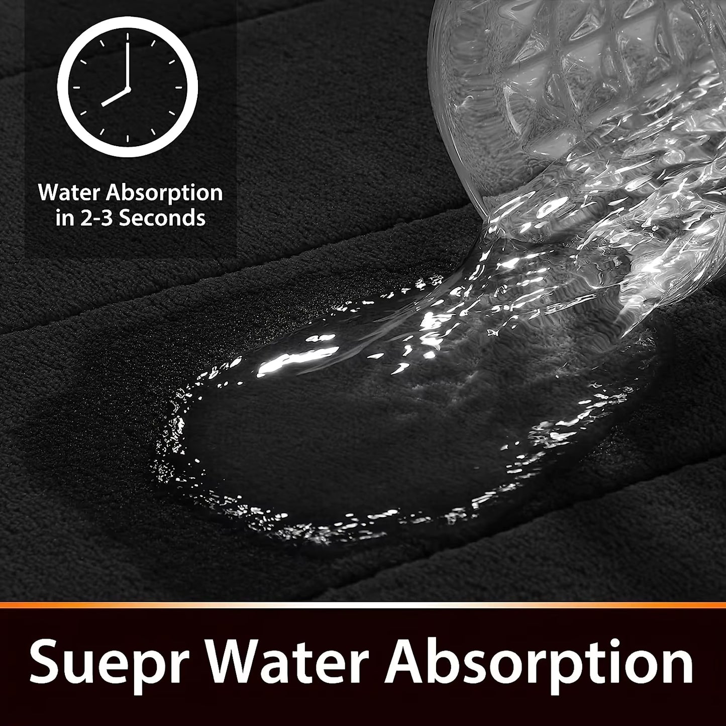 Thickened Light Luxury Bathroom Absorbent Floor Mat Non-Slip Mat Shower Room Soft Foot Mat Entrance Mat