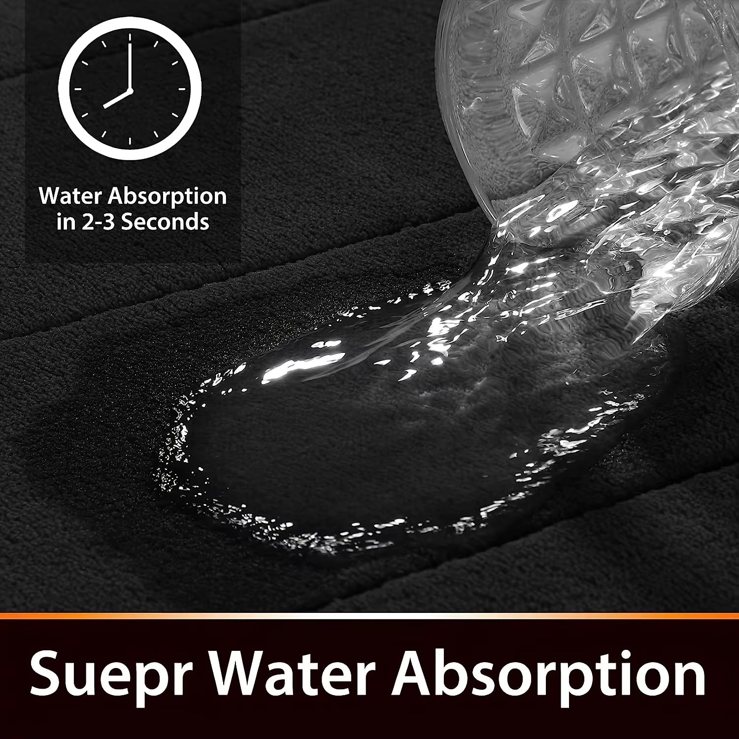 Thickened Light Luxury Bathroom Absorbent Floor Mat Non-Slip Mat Shower Room Soft Foot Mat Entrance Mat