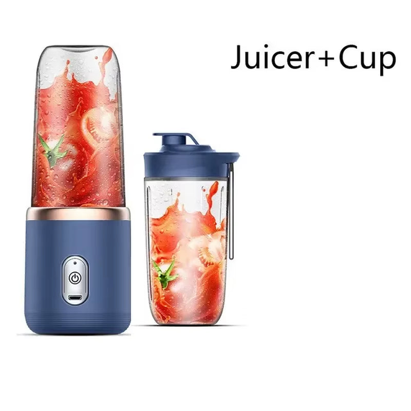 Juicing Cup USB Portable Small Electric Juicer Stainless Steel Blade Cup Juicer Fruit Automatic Smoothie Blender Kitchen Tools