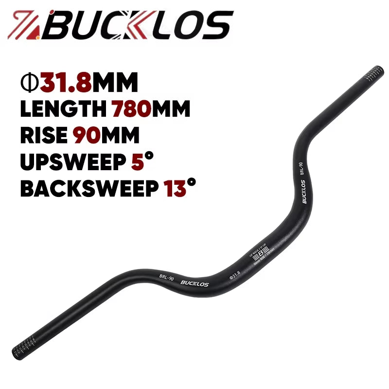 Mountain Bike Handlebar 31.8Mm 720Mm 780Mm MTB Riser Handlebar Rise 30/50/90/120Mm Aluminum Alloy Handelbar Bike Parts