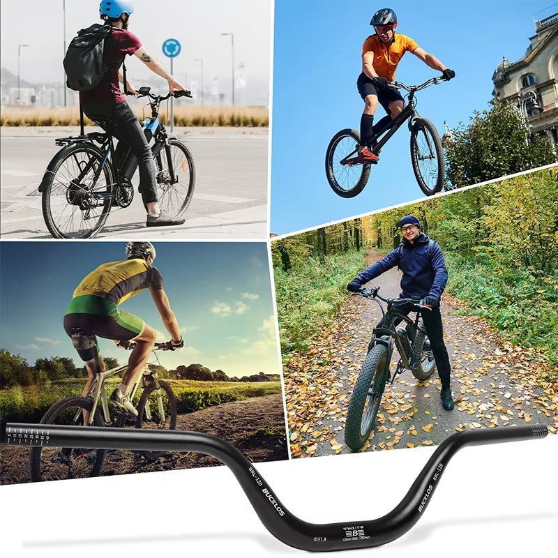 Mountain Bike Handlebar 31.8Mm 720Mm 780Mm MTB Riser Handlebar Rise 30/50/90/120Mm Aluminum Alloy Handelbar Bike Parts