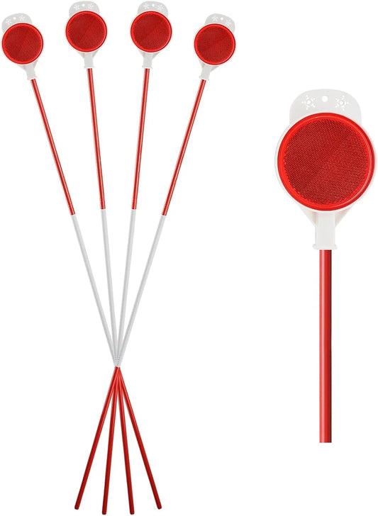 Metal Driveway Markers for Parking Lot Yard Mailbox Driveway, 48 Inches Double Sided Reflectors,4Pcs