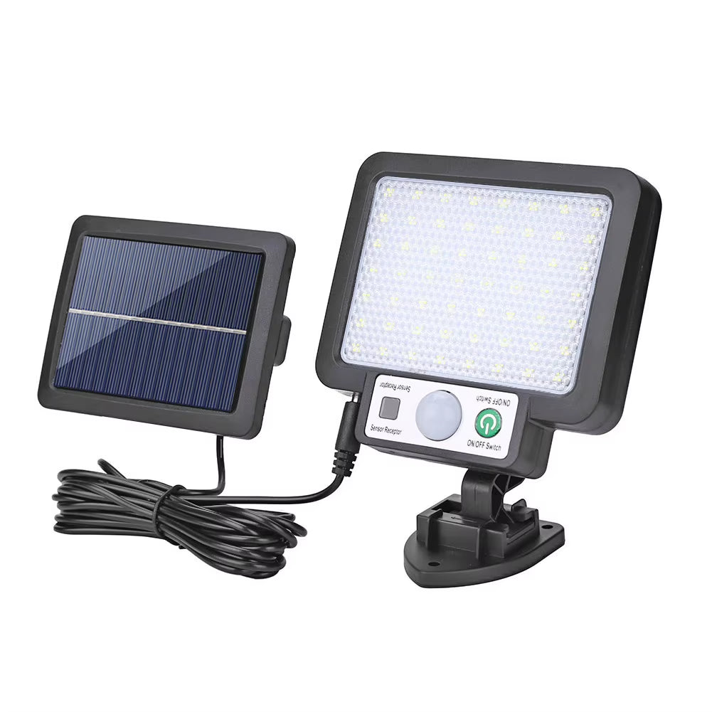 56 LED Solar Light Split Wall Lamp 3 Modes with Remote Control Waterproof Motion Sensor Outdoor Street Wall Security Solar Light