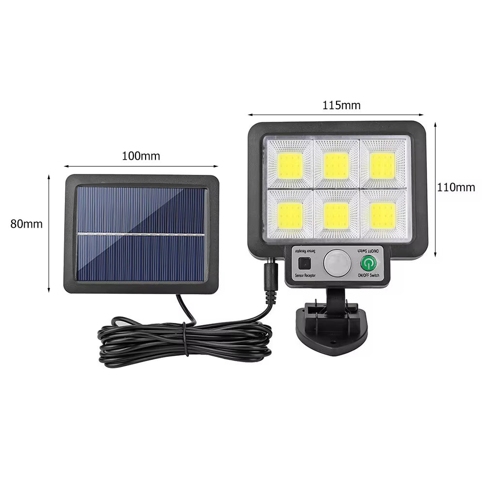 56 LED Solar Light Split Wall Lamp 3 Modes with Remote Control Waterproof Motion Sensor Outdoor Street Wall Security Solar Light
