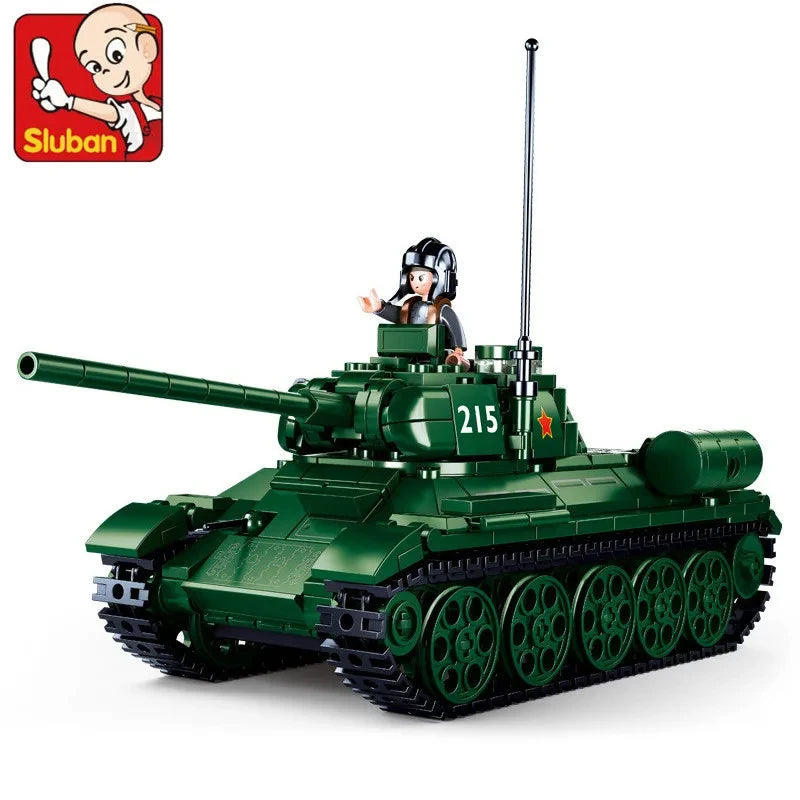 Military Series Building Blocks WW2 Heavy Main Battle Tank Leopard Tank Panther Set with Mini Figure Model Bricks Toys for Kids