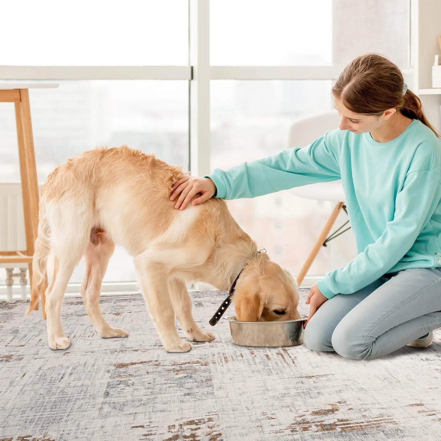 3'X7' Runner Rug Machine Washable Runner Soft Modern Abstract Area Rug for Entryway Bedroom Kitchen Laundry Room Bathroom Aesthetic Home Decor Neutral Brown Runner