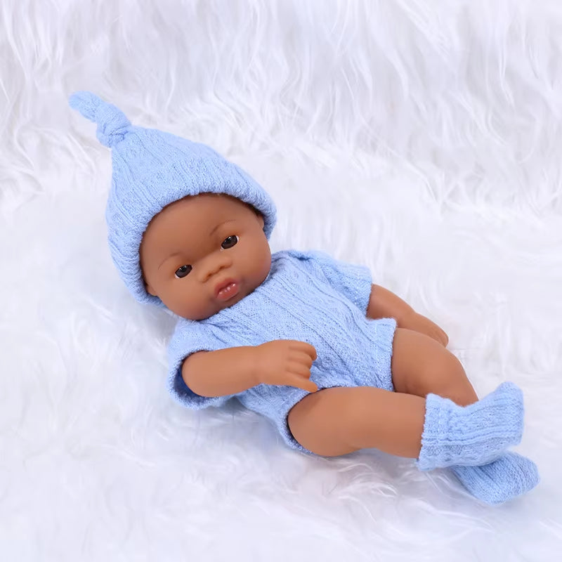 Black Reborn Dolls Silicone Reborn Baby Doll 20Cm Dolls Baby Reborn Baby Doll Toys Soft Touch High Quality Doll for Children