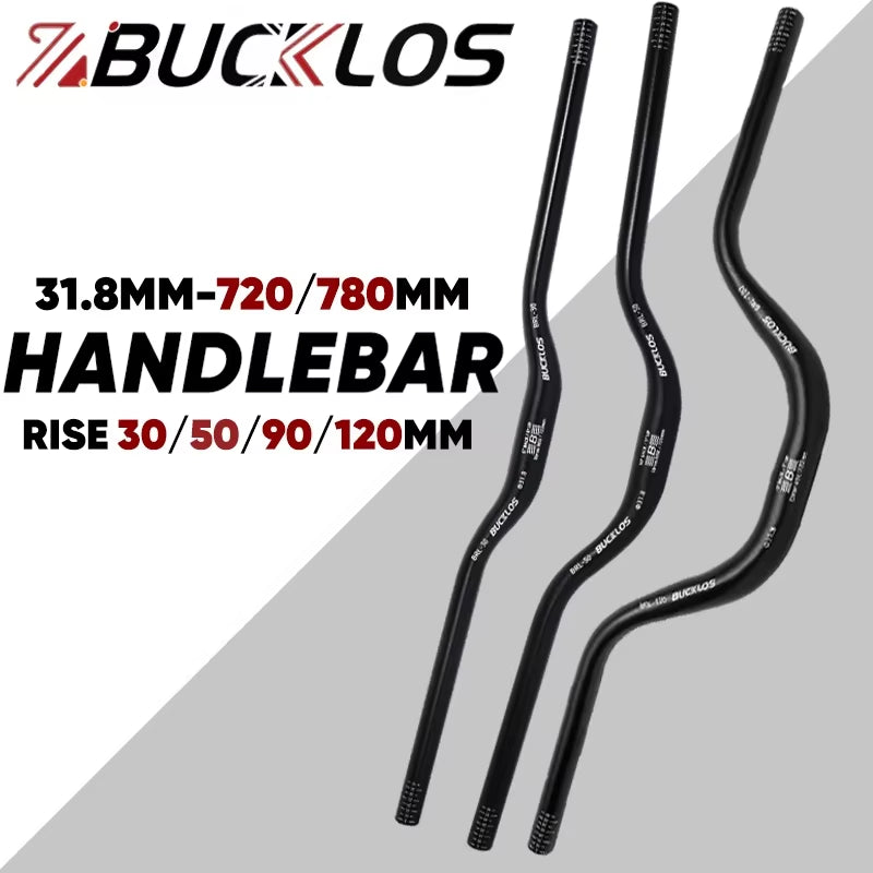 Mountain Bike Handlebar 31.8Mm 720Mm 780Mm MTB Riser Handlebar Rise 30/50/90/120Mm Aluminum Alloy Handelbar Bike Parts