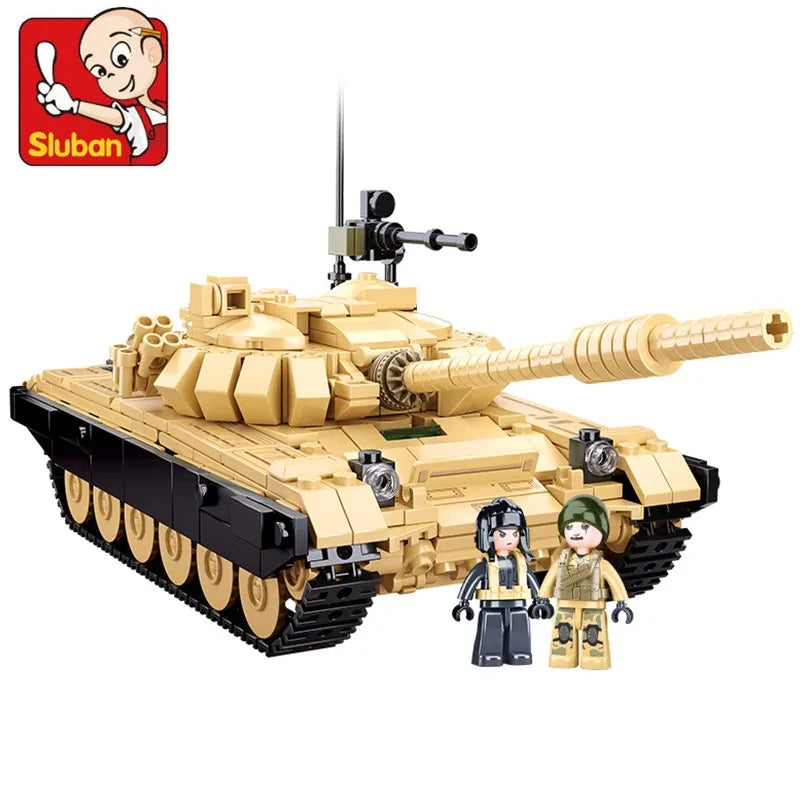 Military Series Building Blocks WW2 Heavy Main Battle Tank Leopard Tank Panther Set with Mini Figure Model Bricks Toys for Kids