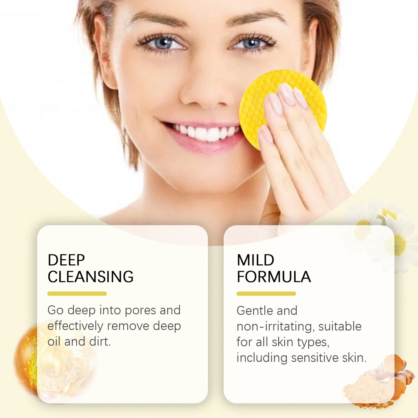 Turmeric Cleansing Pads,Kojic Acid and Turmeric Cleansing Pads for Face and Body Remove Excess Keratin